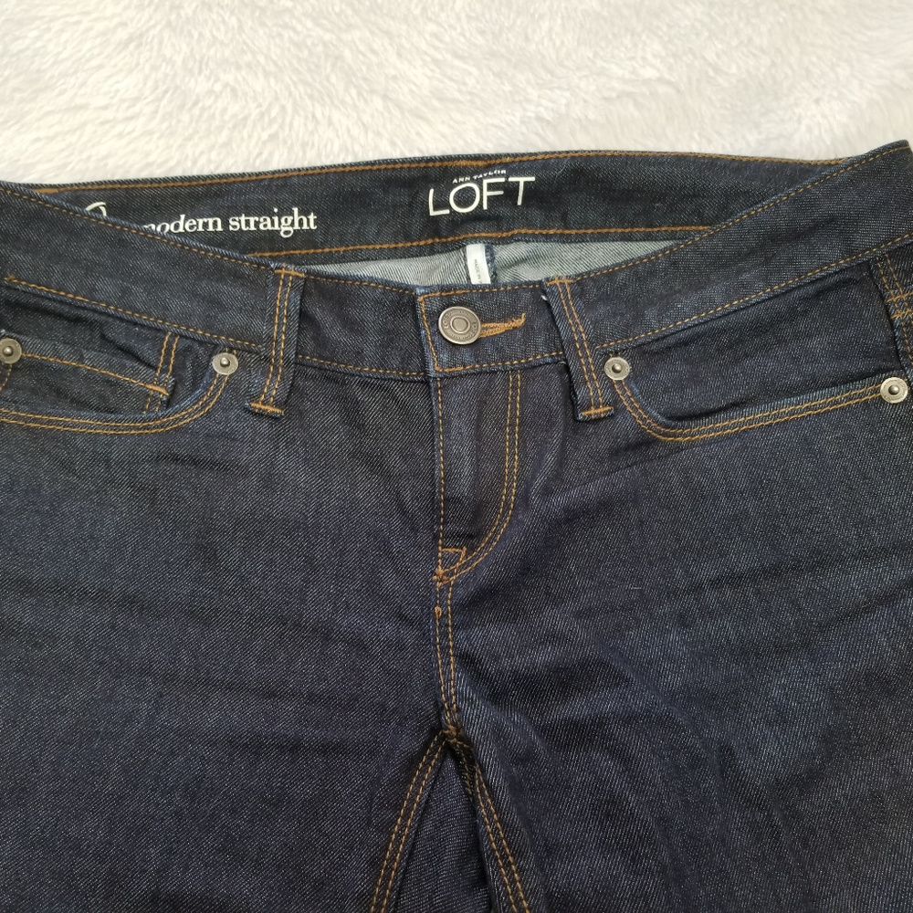 Ann Taylor Loft OP Modern Straight Leg Jeans Sz 25